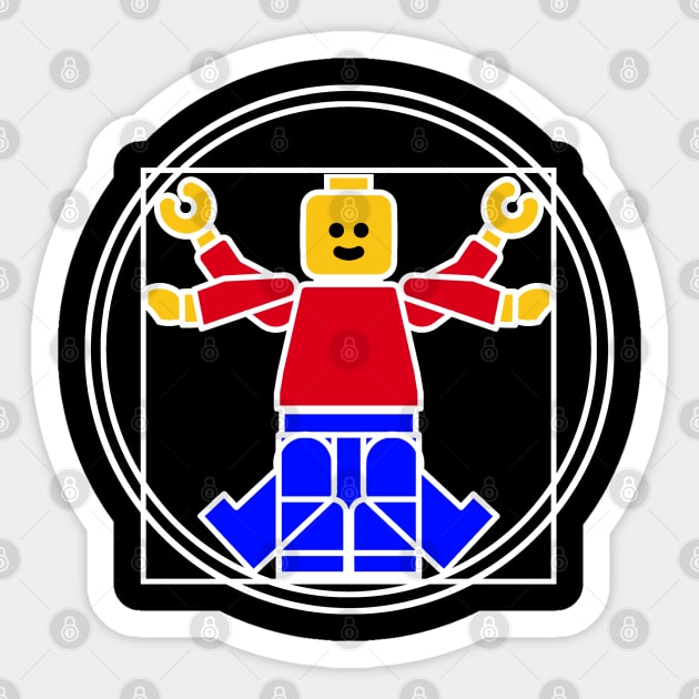 Lego Man Vitruvius Lego Movie Sticker TeePublic